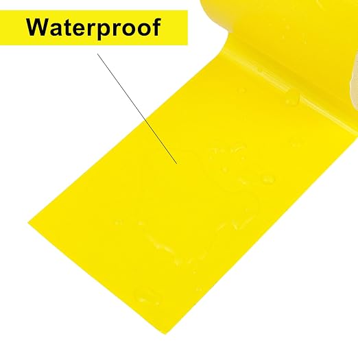 BOMEI PACK Duct Tape Yellow Heavy Duty,9 Mil Thickness,Strong Industrial Strength,Flexible,No Residue,Waterproof and Tear by Hand,Multi-Use for Indoor & Outdoor Repairs (3 Inch x 30 Y)