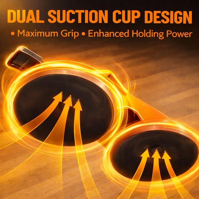 Floor Gap Fixer Tool, 45° Striking Surface Floor Gap Repair Tool with Dual Suction Cup, Made of Iron. with 6pcs Sticky Pads for Fixer Laminate/Vinyl Flooring Tools