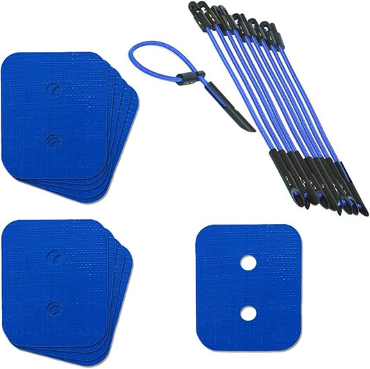 Extra Attachment Points for tarps - Double Eyelet Strength, Repair tarp Eyelets, Tarpaulin Grommets kit, Tarpaulins Protection, 10-Pack (1260)