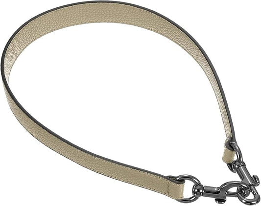 uxcell 25.59 Inch PU Leather Short Bag Strap with Clasp, Purse Handles Handbags Replacement Straps for Clutch Bag Underarm Bags, Khaki, Grey Buckle