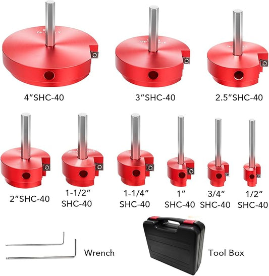 9-Piece PVC Pipe Reamer Kit for 1/2" Drills - 1/2",3/4",1",1-1/4",1-1/2",2",2.5",3",4” Inner Cutter Tool Reamer for PVC, CPVC, ABS, Conduit & Industrial Pipe, SCH40 Repairs, Pipes Fitting Saver