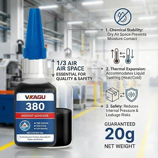 380 Super Glue Black High-Viscosity Instant Adhesive 20g Suitable for Metal Plastic and Rubber 2 Pack