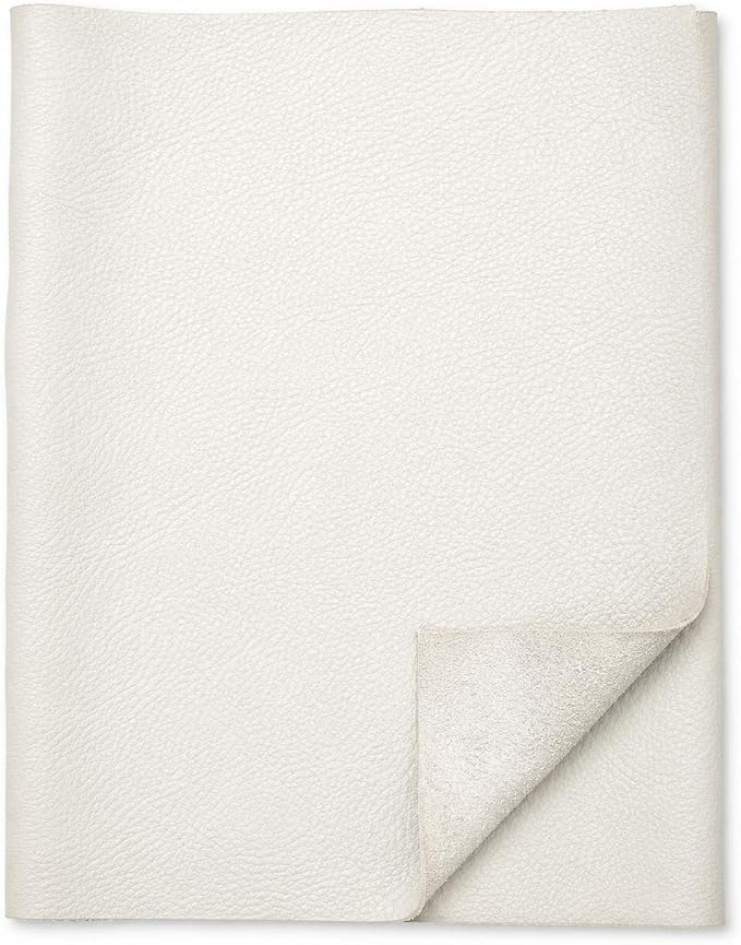 REED Leather HIDES - Cow Skins (8 inches X 11 Inches, White) | Arts and Crafts