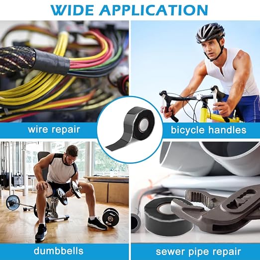 LOQJSS 16.4FT Silicone Grip Tape for Pull Up Bar,Self Fusing Silicone Tape,Silicone Tape, Grip Tape for Handles, Waterproof Rubber Wrap for Pull Up Bars, Barbells, Dumbbells