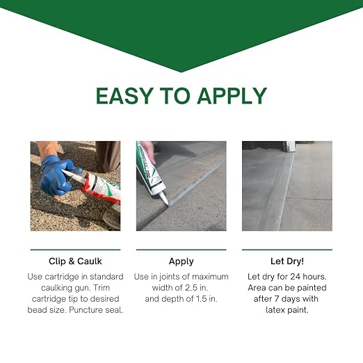 Akonaflex Pro Self-Leveling Expansion Joint Repair - Concrete Crack Filler, Self-Leveling Technology, Great for Driveways & Sidewalks, Caulk, Backer Rod Compatible, Seals Joints (10.1 Fluid Ounces)