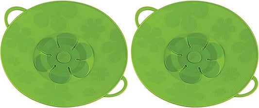 Kuhn Rikon Kochblume Spill Stopper, 11-Inch, Green (Pack of 2)