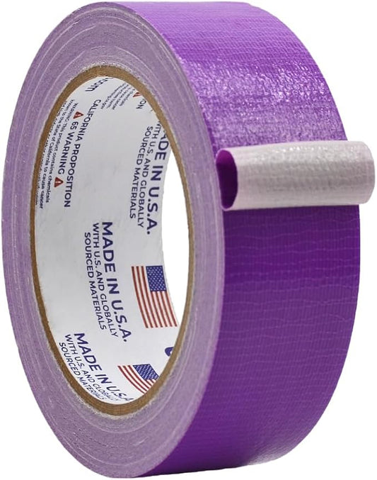 WOD DTC10 Advanced Strength Industrial Grade Purple Duct Tape, 1.5 inch x 60 ft. Waterproof, UV Resistant For Crafts & Home Improvement