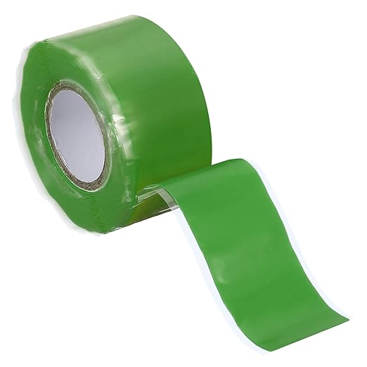 uxcell Self Fusing Silicone Tape, 1" x 10ft Waterproof Water Leak Sealing Tape for Plumbing Pipe Hose Repair Handles, Green