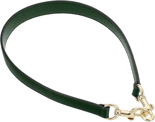uxcell 25.59 Inch PU Leather Short Bag Strap with Clasp, Purse Handles Handbags Replacement Straps for Clutch Bag Underarm Bags, Dark Green, Gold Buckle