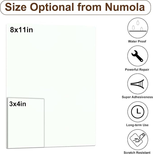 Numola Leather Repair Patch 8×11 inch Self-Adhesive Leather Repair Tape, Scratch/Holes Vinyl Repair Kit for Couch, Car Seat, Sofas, DIY Furniture Upholstery, Chair, Jackets, First-aid (White)