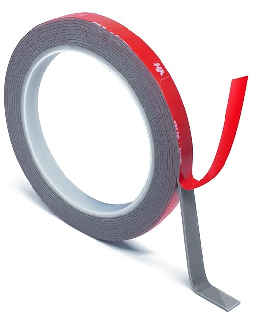 Heavy Duty Double Sided Tape-Waterproof Foam Tape,Heat Resistant Mounting Tape, 0.4" x 10Ft-Strong Adhesive Tape for Metal,Glass,Plastic,Car,Picture Hanging, DIY, Home,Indoor and Outdoor Use