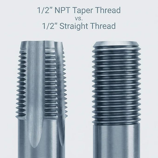 QWORK 1/2"-14 NPT Pipe Tap – Metal Thread Repair Tool for Steel, Iron & Copper Fittings