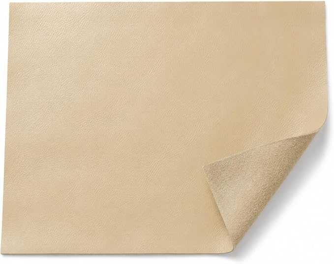 Reed Leather Hides - Cow Skins Natural Cow Leather Piece 12 X 24 Inches 2 Square Feet Approximately 0.8-1.2 MM Thickness, or 2.5 Oz