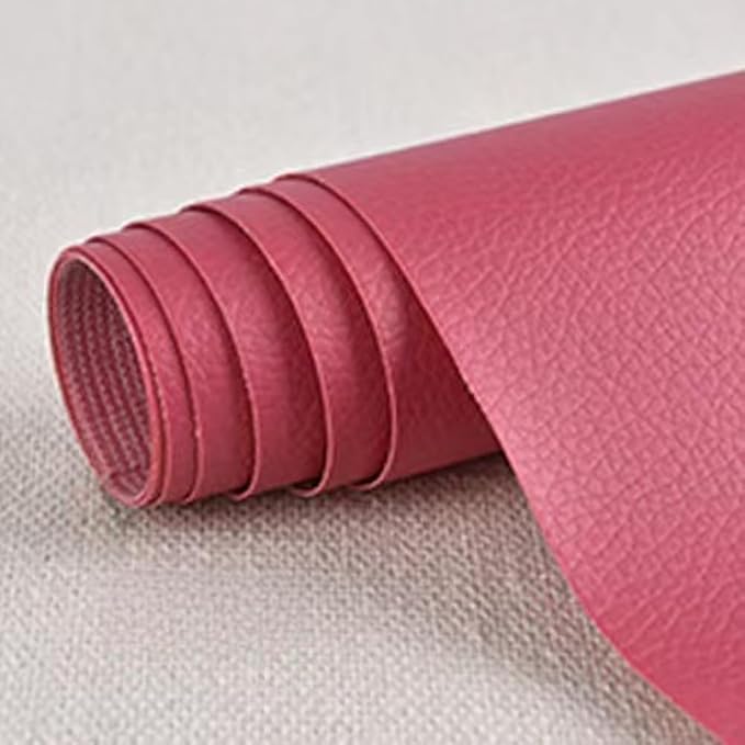 Self Adhesive Leather Repair Patch,Leather Repair Patch Tape Kit,Vinyl Repair Patches Waterproof for Couches,Furniture,Kitchen Cabinets,Car Seats (Rose Pink,11.81"×53.94")