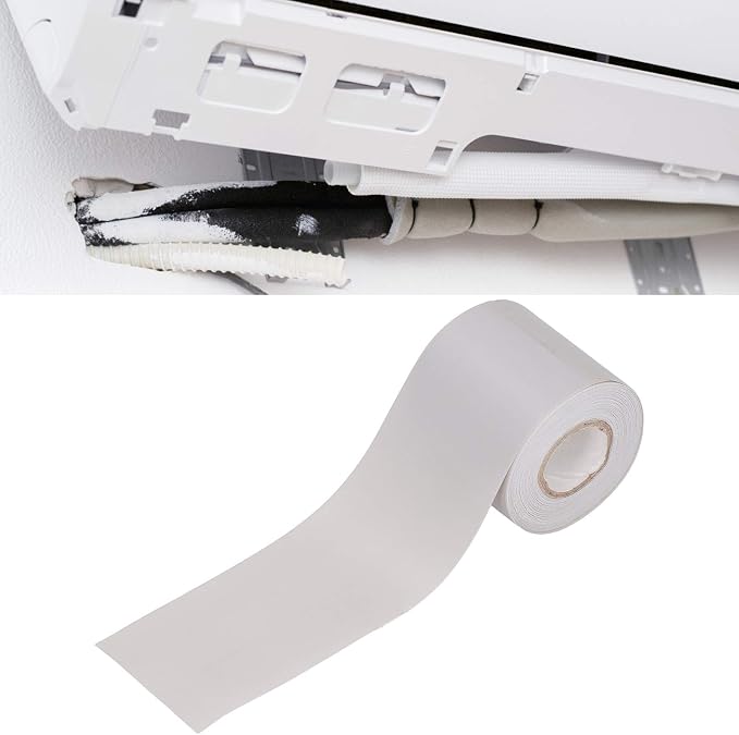 5pcs Air-Conditioner Pipe Tapes Oil-Resistant Tube Pipe Wrapping Tape Protective Tape Leakage Repair 6cm Width (Grey)
