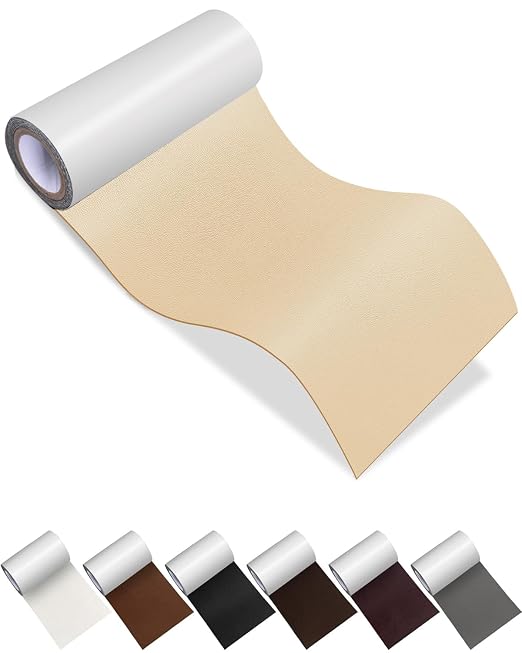 Numola Self-Adhesive Repair Patch, Anti Scratch Sofas Patch for Couch, Car Seat, DIY Furniture Upholstery, Handbags, Jackets (Beige)