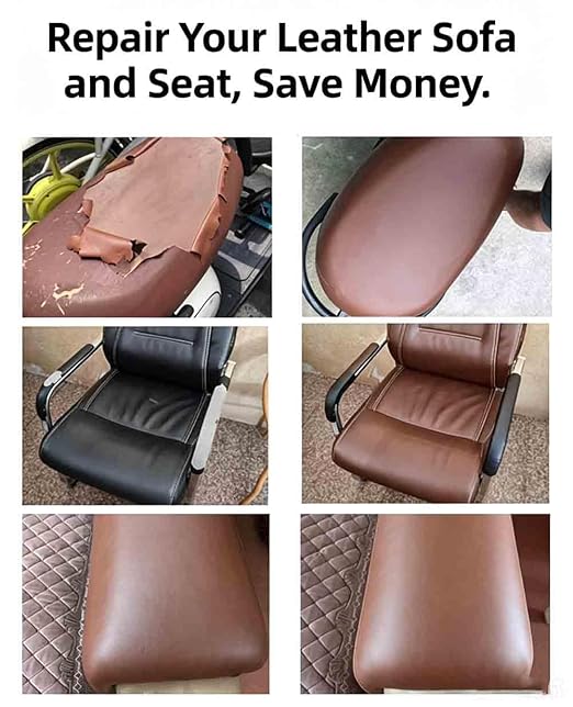 Thickened Wearproof PU Leather Repair Patch, Self-Stick Invisible Mending Tape for Automotive Seat Sofa Cushion Furniture (Gold,19x35 inch)