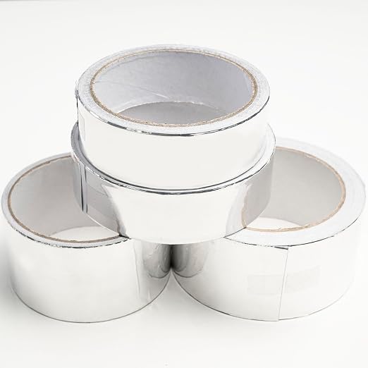 1 Pack Silver Aluminum Tape, Foil Tape, 2 inch (50mm) x 32 Feet (10 Meter), 3.9mil (0.1mm), Heavy Duty Duct Tape for Heat Insulation, HVAC, Dryer Vents, Wrap Pipe, Repair Ducting