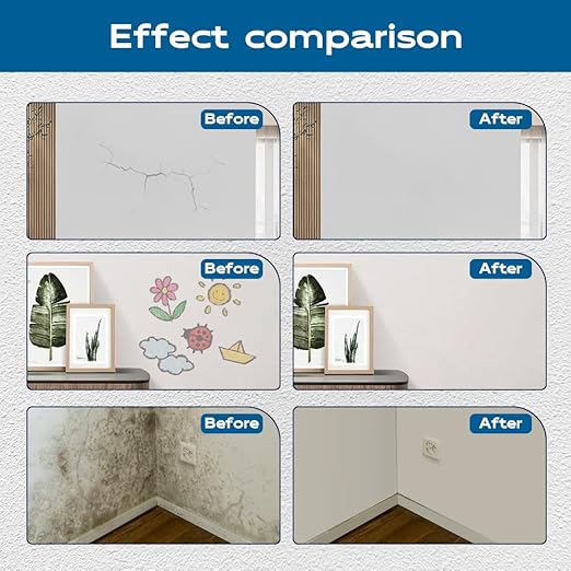 Efficient Drywall Repair Kit with Scraper, 2026 New Wall Mending Agent for Holes & Cracks, Multi-Functional Wall Patch Repair Kit for Wall Holes, Dents & Small Damage (2PCS)