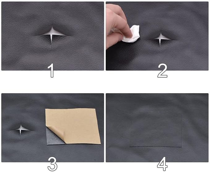 20x40 Inches Leather Repair Patch, Self-Adhesive, Black, Leather Patch Tape for Furniture, Car Seat, DIY Repair