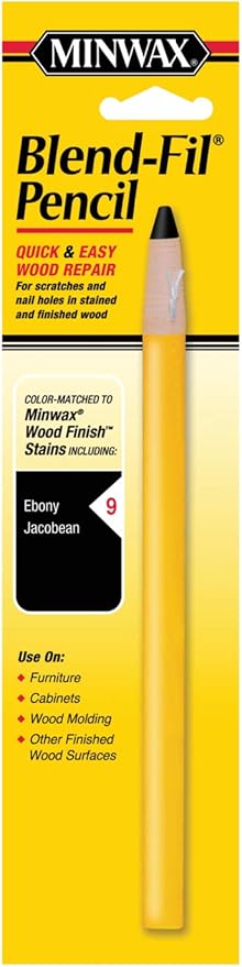 Minwax 110096666 No 9 Blend-Fil Wood Repair Stain Pencil, Ebony Jacobean