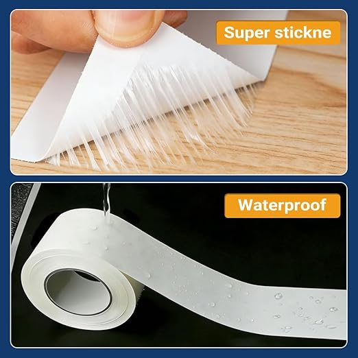 Vapor Barrier Tape, 3 in x 180 ft, High-Adhesion Waterproof Seam Tape for Crawl Spaces and Moisture Barriers, White Polyethylene Tape for Sealing Underlayment, Insulation, and Plastic Liners