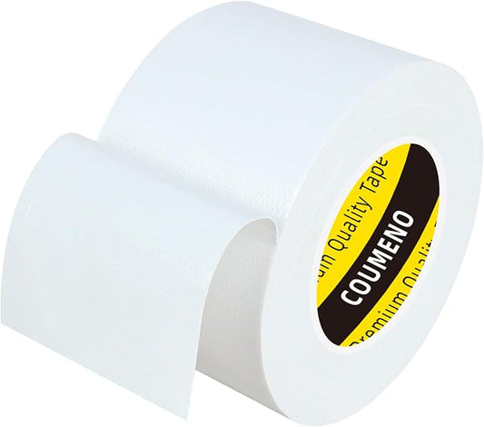 Duct Tape White, 2in x 33FT, Heavy Duty Industrial Grade Gaffer Tape 280μm, Waterproof Hand Tearable Repair Tape for Sealing, Bundling, Patching, Indoor & Outdoor Use