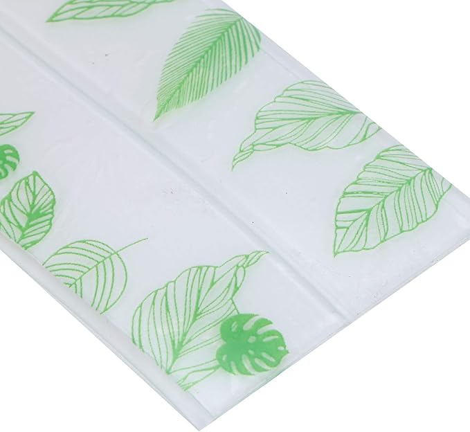 Caulk Tape, Sealing Strip Eco-Friendly PVC for Toilet Walls for Kitchens for Shower Rooms for Bathtubs(Transparent Verdant Green Leaves, Polar Animals)