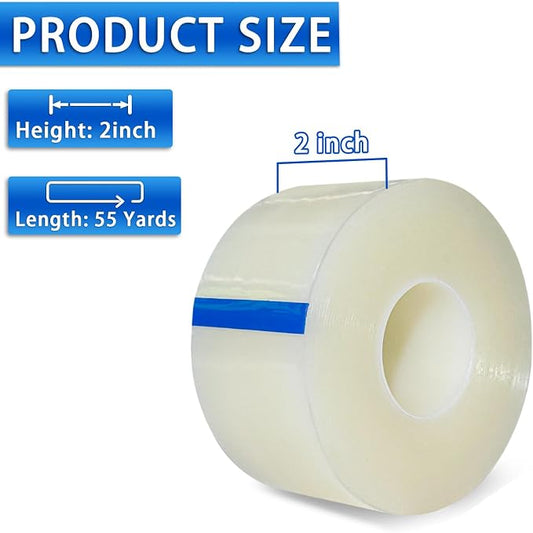 WENSSKKU Transparent Window Weather Sealing Tape for Winter,2 Inch x 55 Yards Clear Insulation Seal Tape for Windows and Doors Waterproof Weatherproofing