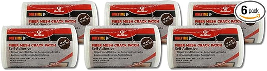 Red Devil 1226 Onetime Fiber Mesh Crack Patch 6" x 75' Wall Repair Fabric, 6 Pack