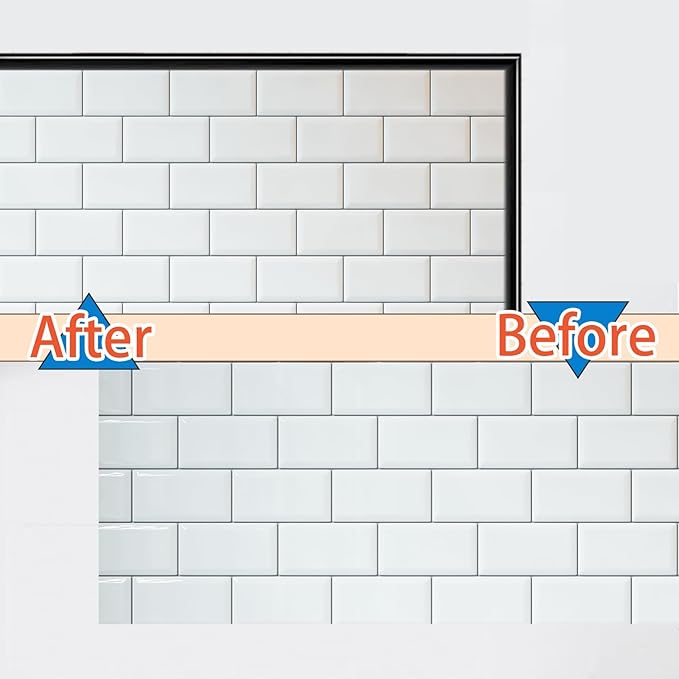 Peel and Stick Trim Molding, 10Ft Premium Self-Adhesive Wall Trim for Tile Edges, Furniture Accent, and Kitchen Backsplash Decor in Black