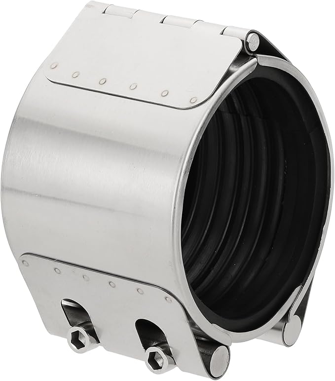 HARFINGTON Pipe Repair Clamp 5-1/2" OD 138mm-144mm 304 Stainless Steel Leak Sealer Emergency Pipe Repair for Plastic Metal Tubing Water Gas Oil Lines, Silver