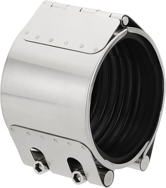 HARFINGTON Pipe Repair Clamp 5-1/2" OD 138mm-144mm 304 Stainless Steel Leak Sealer Emergency Pipe Repair for Plastic Metal Tubing Water Gas Oil Lines, Silver