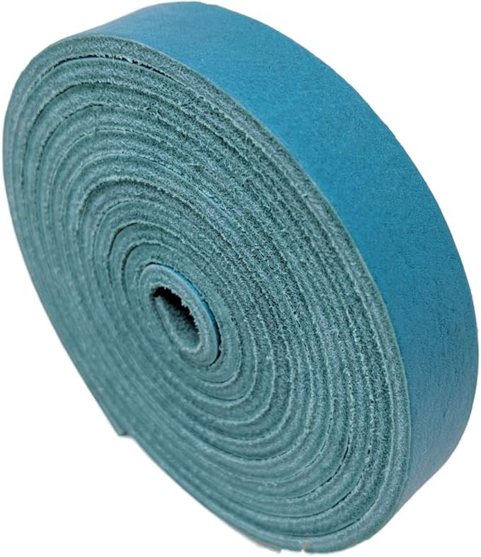 Leather Strap for Crafts & Jewelry | 72 Long × 5/8" Wide × 1/8" Thick (7-8oz) | Genuine Leather Strips for Crafts, Projects or Repairs - Teal