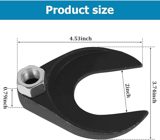 HZEL Car 48mm Inner CV Axle Puller Removal Tool with Nut, Vehicle Front Wheel Drive CV Joint Puller Adapter, Auto CV Joint Fork Attachment, Fits Slide Hammers with 5/8"-18 Threads