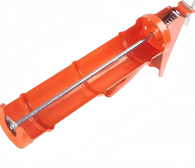 Caulking Silicone Gun with 10:1 Thrust Ratio, No Drip Performance Hand Caulk Gun with Comfort Grip, Ideal for Acrylic, Latex and Silicone Caulk in Improvement Projects like Tiles, Window Joints