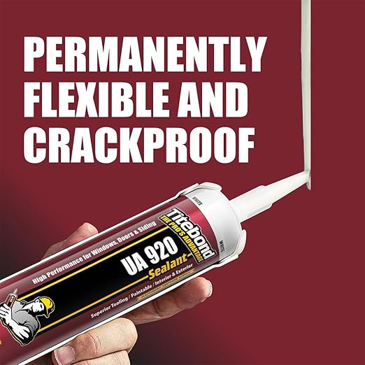 Titebond UA 920 Sealant, Black – Urethane Acrylic Elastomeric Caulk, Crackproof & Flexible, UV Resistant, Paintable in 1 Hour, Interior & Exterior Use – 10.1 Oz, 87011