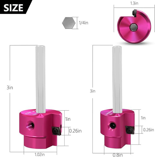 PVC Pipe Reamer 3/4 Inch & 1 Inch Head, PVC Fitting Saver with 1/4-Inch Hex Shaft,ABS Socket Saver Plastic Pipe Fitting Reamer for Plumbing Sch.40 CPVC ABS Socket Hub,Fit Standard 1/2" Drills