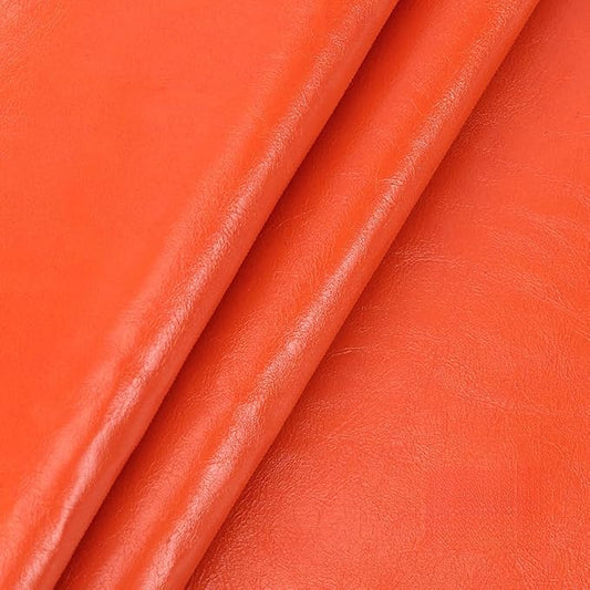 Leather Repair Patch Tape Kit,Self Adhesive Leather Repair Patch,Vinyl Repair Kit for Couches Boat Seats Furniture Cars Sofa Office Chair (Tangerine Orange,19.69"×54.33")