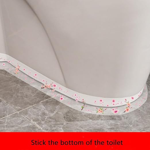 Caulk Tape PVC Self Adhesive Peach Blossom-Caulking Sealant Tape Strip for Kitchen Countertops, Bathroom Tiles, Wall Joints and Toilet Gaps (Print Designs, 1.65Inch x 16.4Ft)