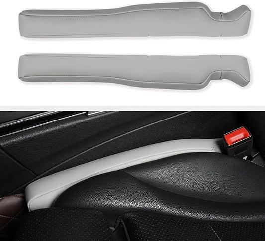 2Pack Leather Car Seat Gap Filler – Anti-Drop Console Organizer, Scratch-Resistant Waterproof Easy to Clean, Fits 90% Vehicles Without Blocking Seat Movement