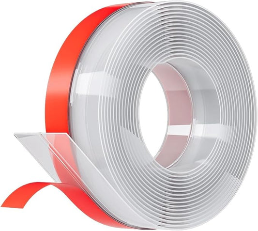 Door Weather Stripping, Silicone Door Seal Strip Sealing Tape, Door Draft Seal Adhesive Seal Tape for Doors Windows and Shower Glass Door Gaps (Thickness Upgrade)