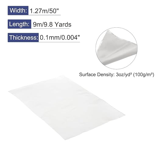 MECCANIXITY Fiberglass Cloth 3 Oz/100g 9m(9.8 Yards) x1.27mx0.1mm E Glass Plain Weave Glass Fiber 123.03 Sq Feet, Woven Fabric for Boat RC Plane Auto Surfboard Tub Pool Repair