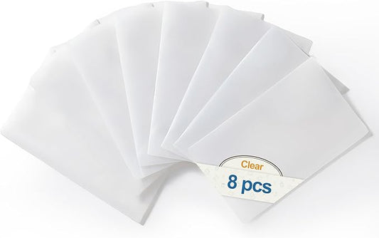 KING MOUNTAIN Self Adhesive Fabric Repair Patch, 5×8 Inches 8 Pcs, Quick Down Jacket Repair Patch, Waterproof Outdoor Gear Patch Kit for Tent,Backpacks,Umbrella, Gloves, Sleeping Bag (Clear)