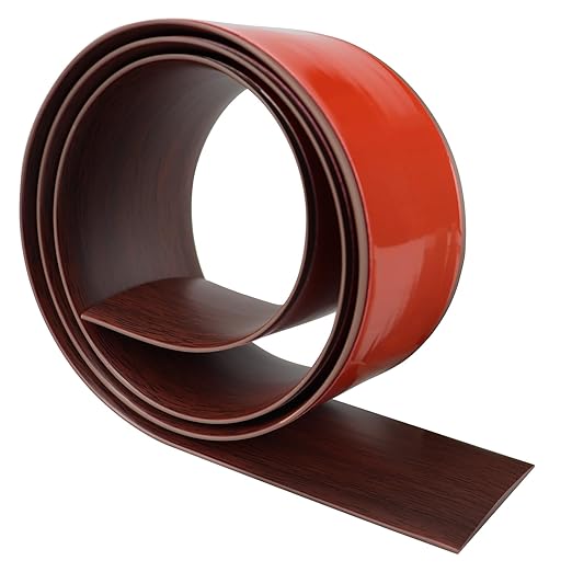 Floor Transition Strip 2" Self Adhesive Flat Vinyl Flooring Transitions Strip with Strong Backing Wood Grain 5cm, 3.28FT, Red Oak
