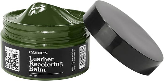 Clyde's™ Leather Company Leather Recoloring Balm – Color Restore & Scratch Repair Kit for Faded Leather Furniture, Car Seats, Sofa & Vinyl | 23 Colors | Non-Toxic Dye