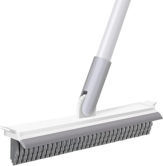 IVYROLL Grout Brush with Long Handle, Floor Cleaning Scrubber with Stiff Bristles for Tile Line, Shower, Crevice, Bathroom, Kitchen and Hard-to-Reach Corners