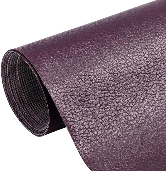 Cremsy Leather Repair Patch, Self Adhesive Leather Repair, Waterproof Vinyl Repair Patch, Cuttable Furniture Repair Tape for Couches, Sofa, Furniture, Car Seats, Bags, Jackets (Dark Purple)