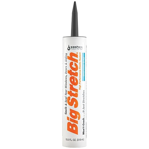 Sashco Big Stretch 10.5 oz High Performance Elastic Sealant, Charcoal Gray (Pack of 1)