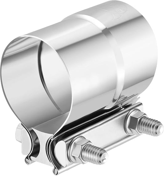 EVIL ENERGY 2.75'' Exhaust Clamp,2 3/4 in Lap Joint Band Clamp Stainless Steel for Pipes,Mufflers,Catalytic Converters (1PCS, 2.75 inch)